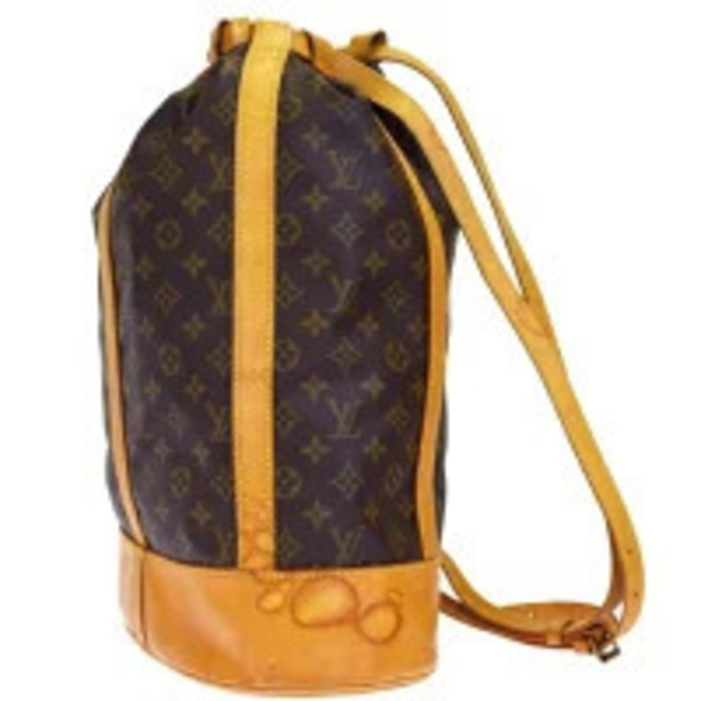 Louis Vuitton Monogram Hobo Leather Bag Randonee Brown